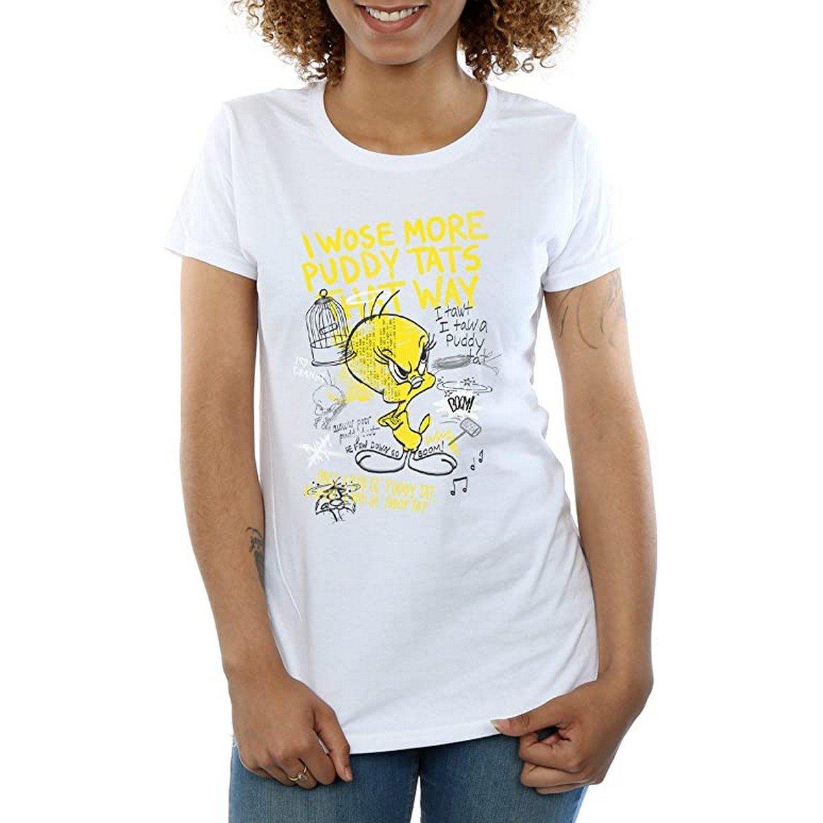 Image of More Puddy Tats Tshirt Damen Weiss XL