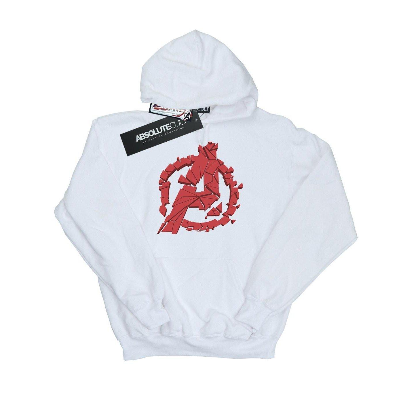 Image of Avengers Endgame Shattered Logo Kapuzenpullover Herren Weiss 4XL