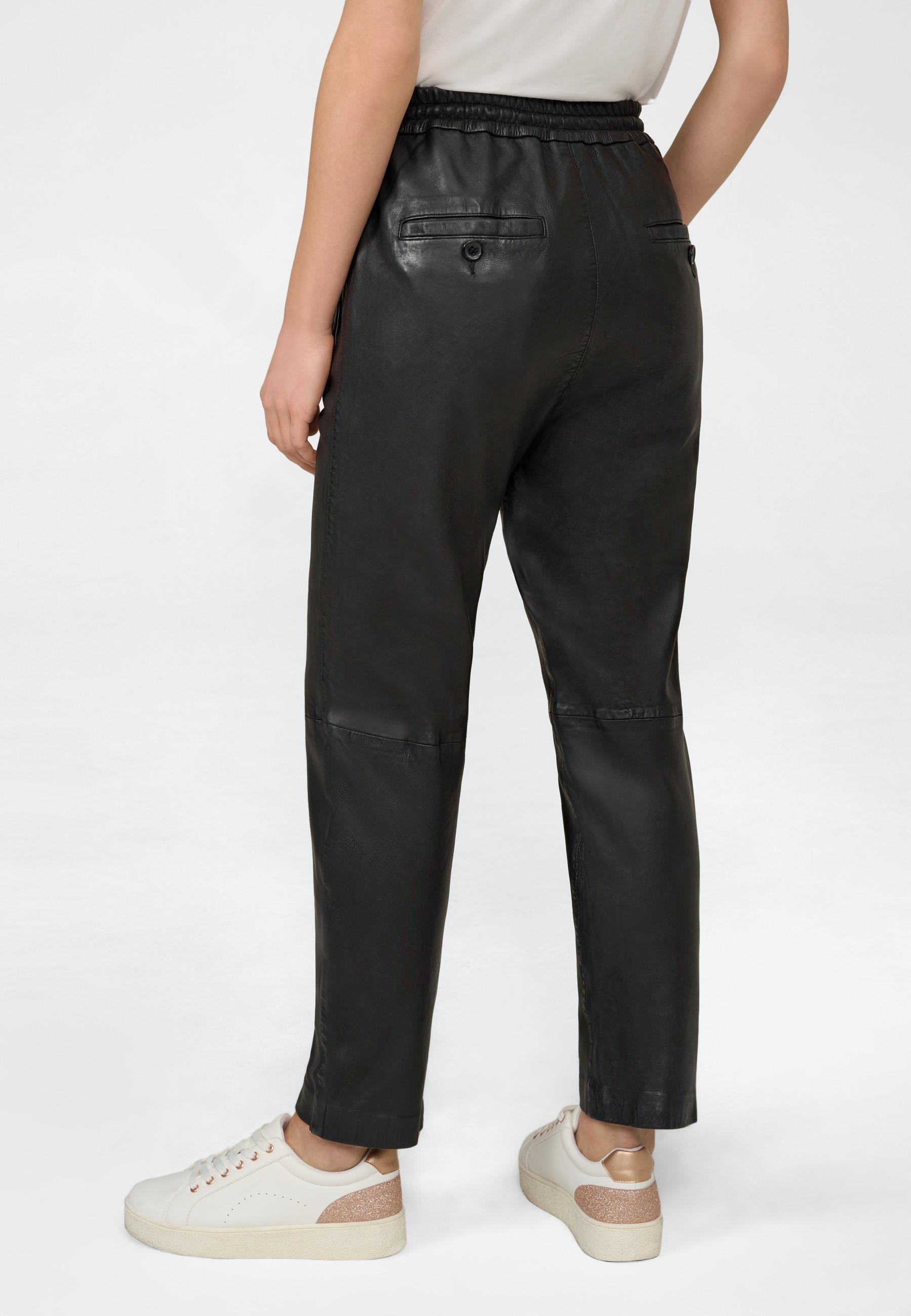 RICANO  Pantalon en cuir  Emilia, avec un style jogger 