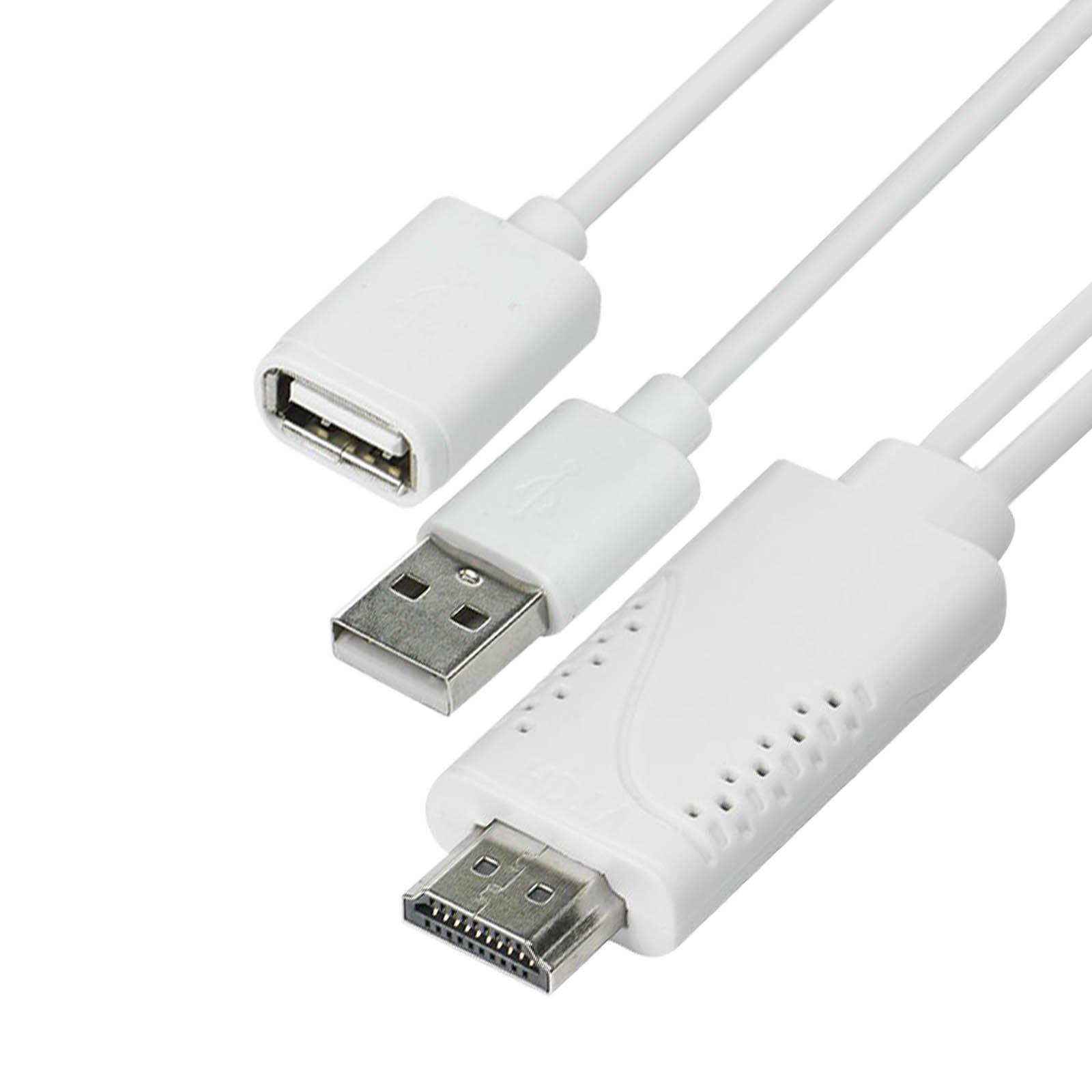 Avizar  Câble USB Femelle HDMI Mâle 1,8m 