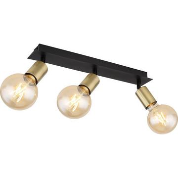 Spot métal noir mat 3xE27