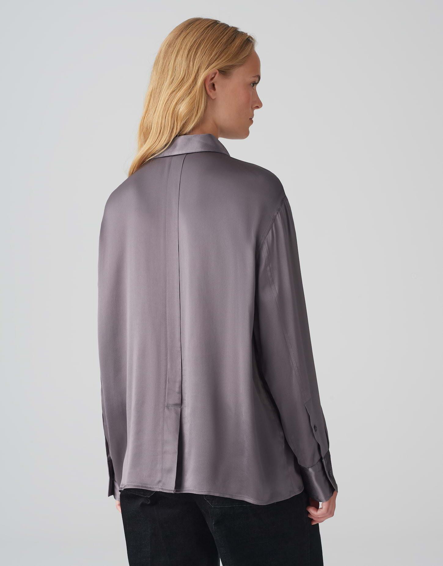 OPUS  Blouse en satin coupe droite 