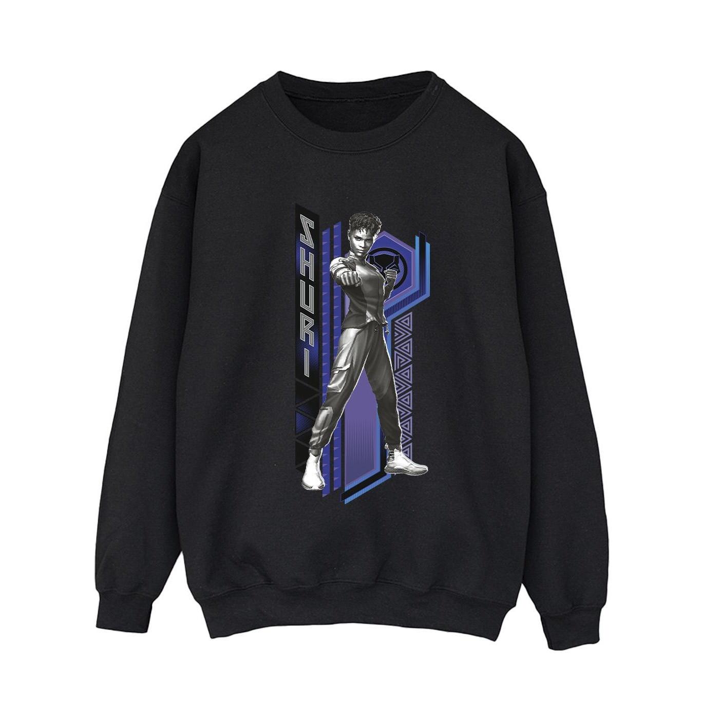 Image of Black Panther Wakanda Forever Shuri Pose Sweatshirt Damen Schwarz L