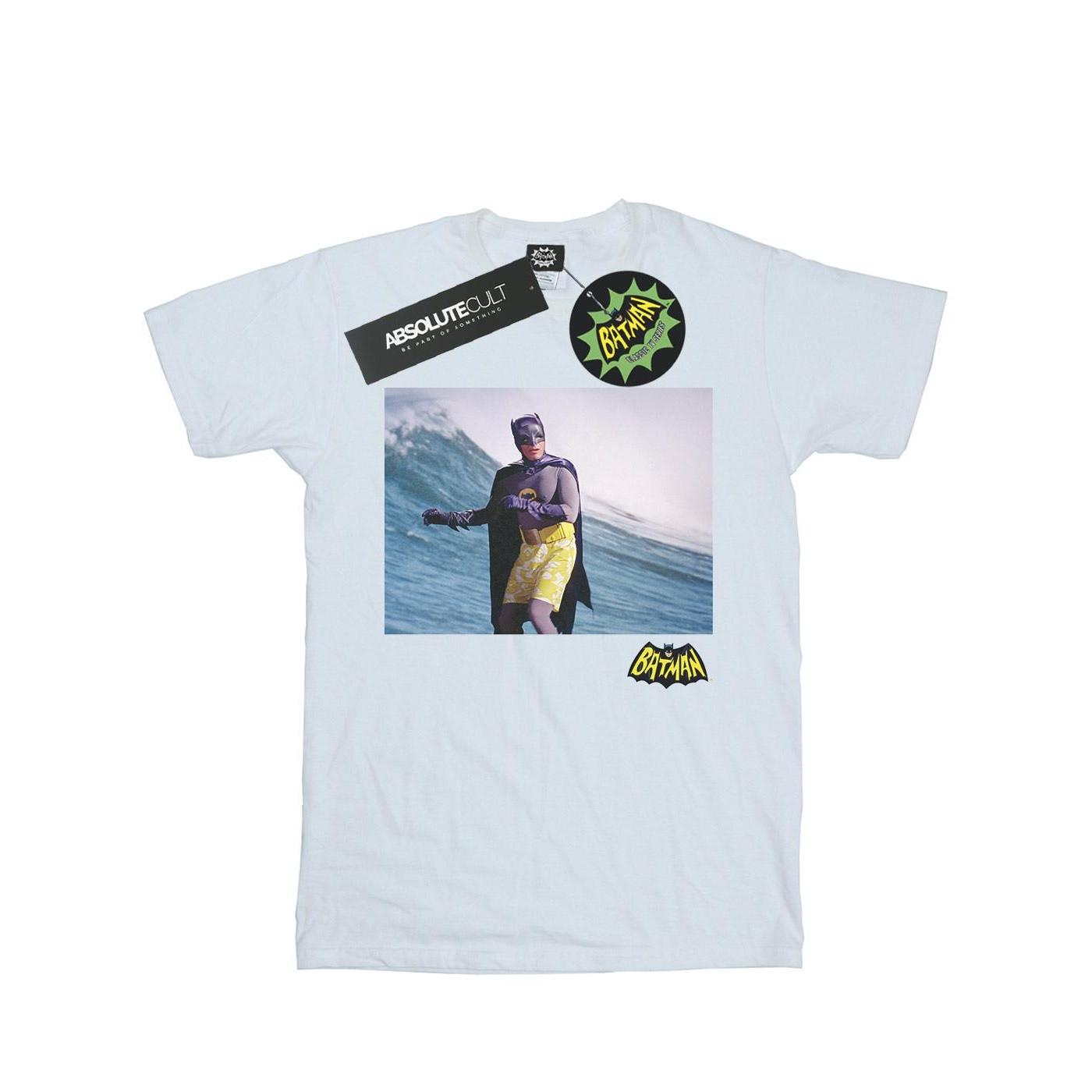 Image of Batman Tv Series Surfing Logo Tshirt Jungen Weiss 140/146