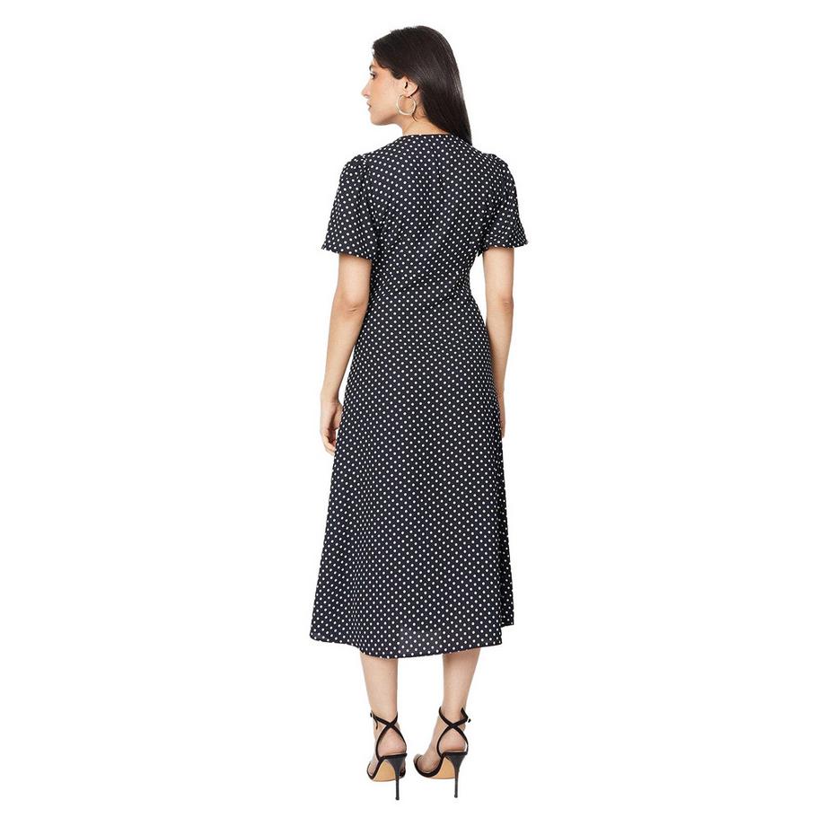 Dorothy Perkins Midi Knopfleiste Flatterärmel Kleid  