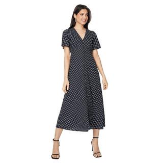 Dorothy Perkins Robe Midi Patte de Boutonnage Manches Volantes  