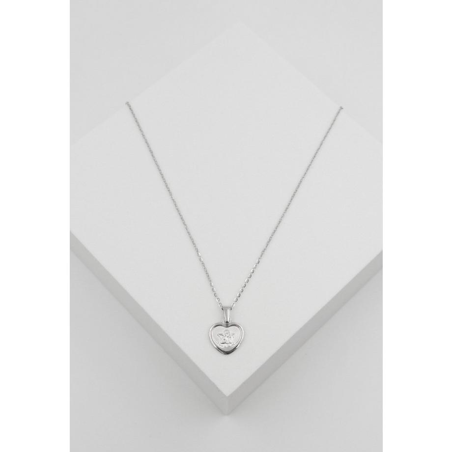 MUAU Schmuck  Anhänger Engel Weissgold 750, 19x13mm 