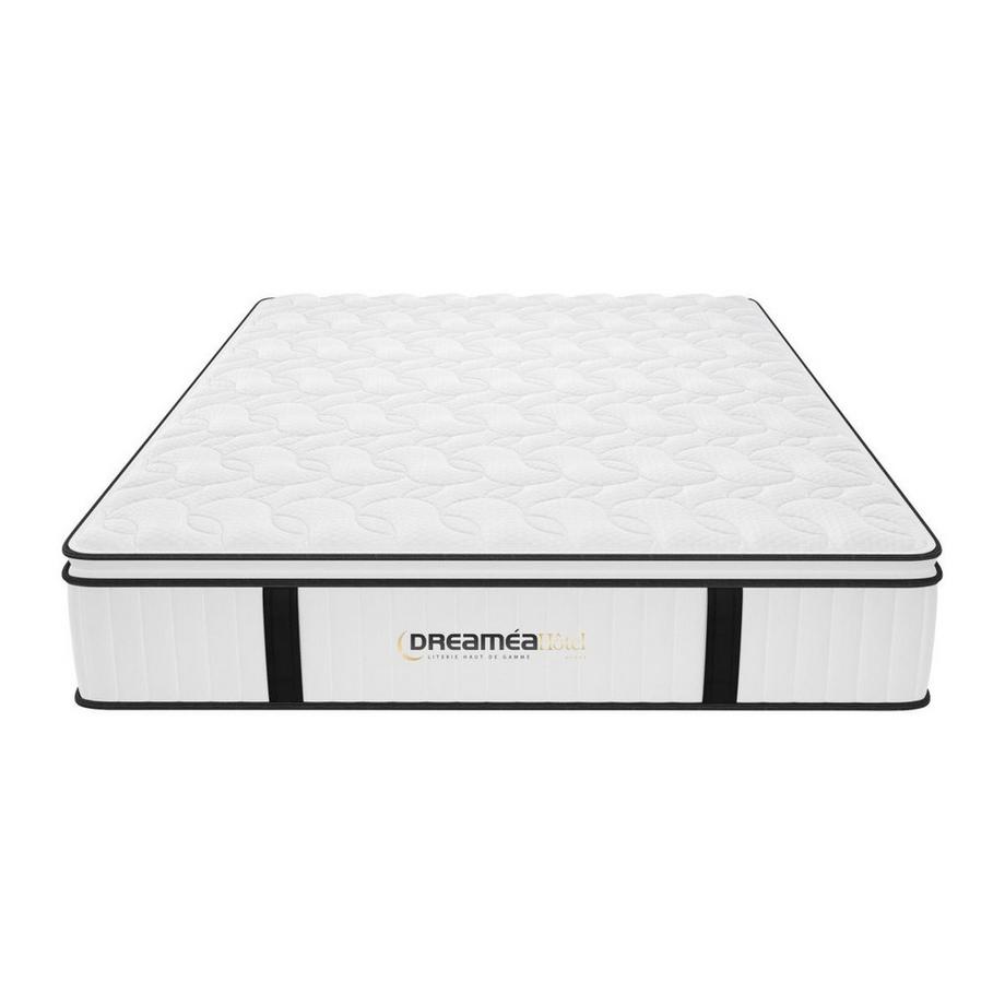 Vente-unique Ensemble sommier matelas antifeu ressorts ensachés surmatelas intégré DELICE de DREAMEA HOTEL  