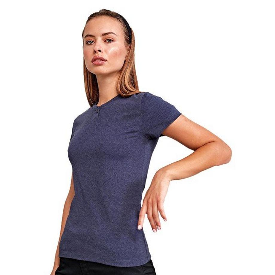PREMIER Comis T-Shirt Col Henley Manches Courtes  
