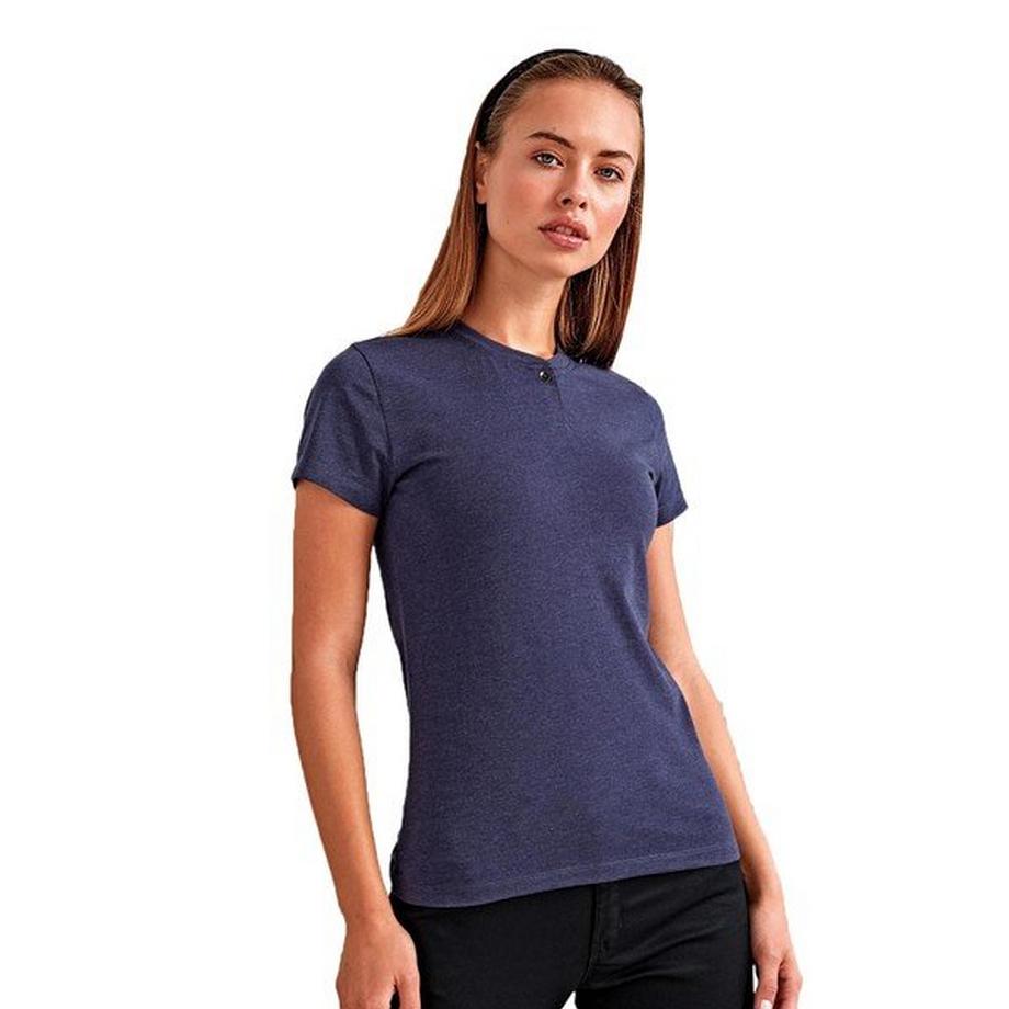 PREMIER Comis T-Shirt Col Henley Manches Courtes  