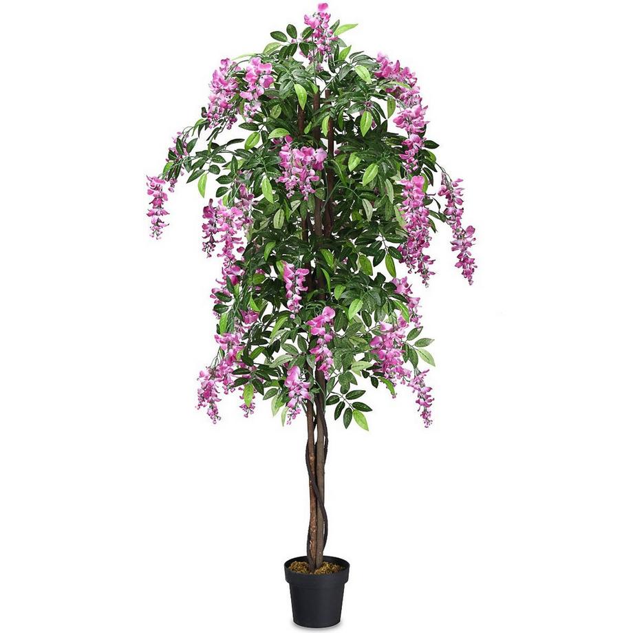 Northix  Plante artificielle utilisable palmier artificiel arbre artificiel 180 cm rose 