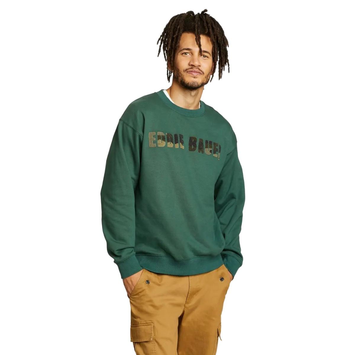 Image of Sweatshirt Rundhalsausschnitt Herren Dunkelgrün XL