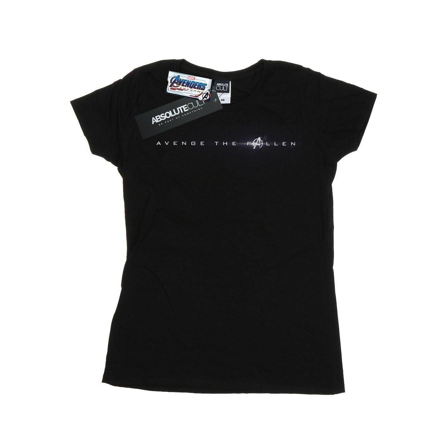 Image of Avengers Endgame Avenge The Fallen Text Tshirt Damen Schwarz XL