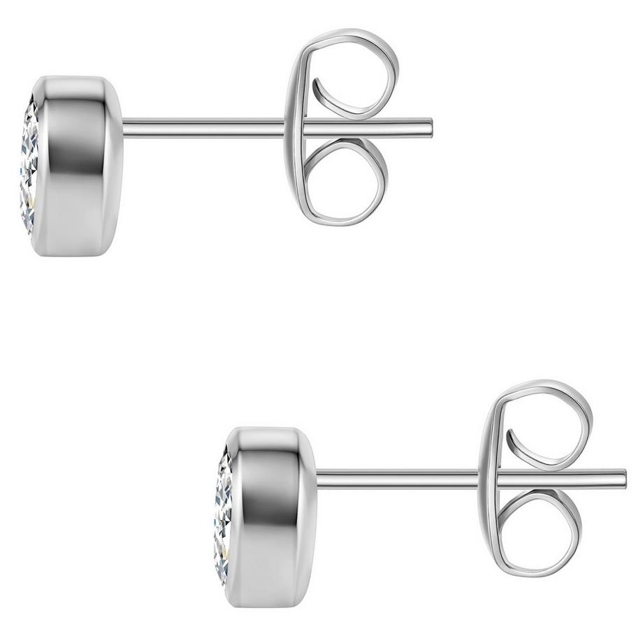 Glanzstücke München  Ohrstecker Herz Edelstahl Zirkonia 