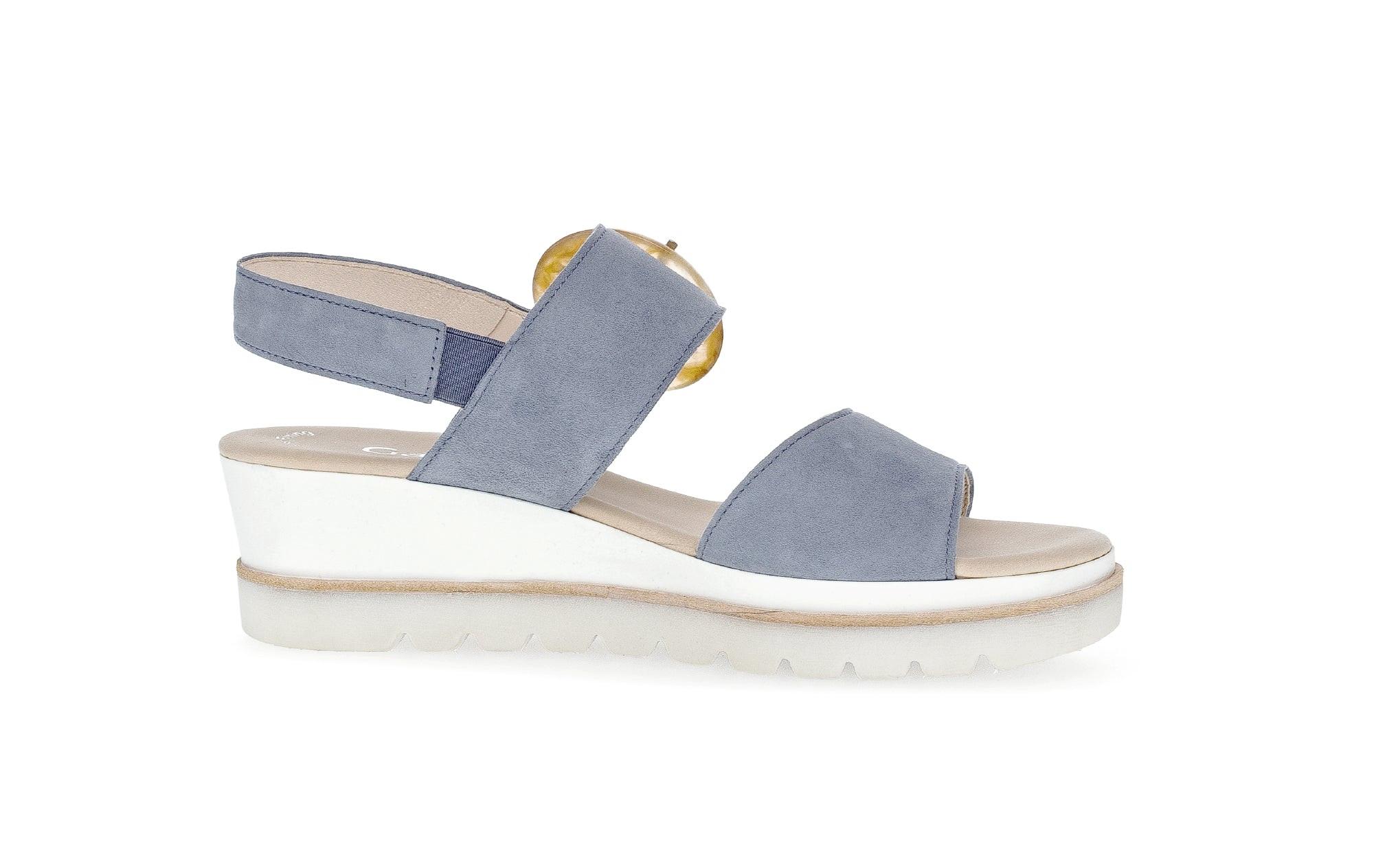 Image of Wildleder Sandale Damen Blau 36