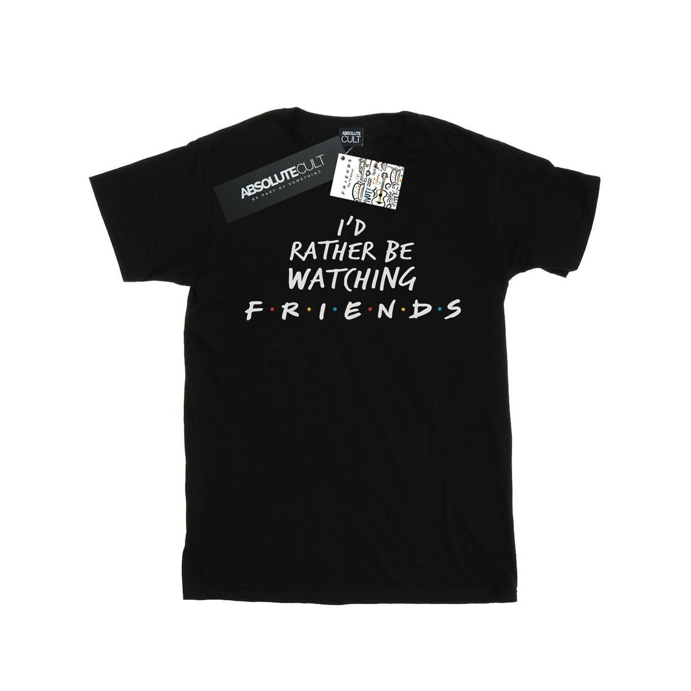 Image of Rather Be Watching Boyfriend Fit Tshirt Damen Schwarz S