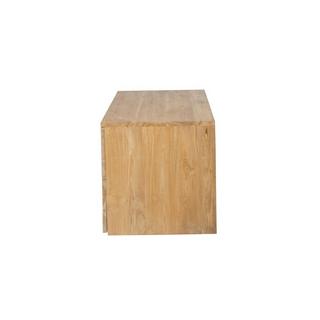 Vente-unique Mobile sotto lavabo sospeso 2 cassetti 115 cm in Teak chiaro - BIMBING  