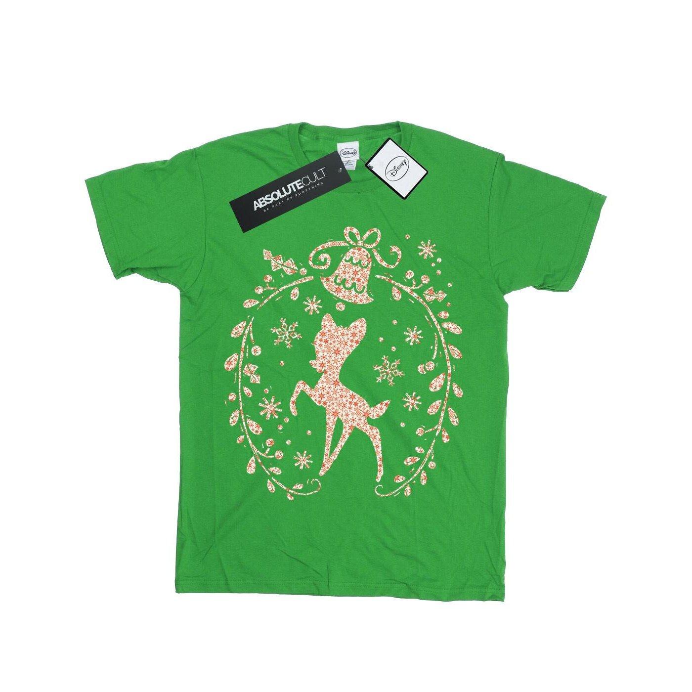 Image of Bambi Christmas Wreath Tshirt Unisex Grün 116