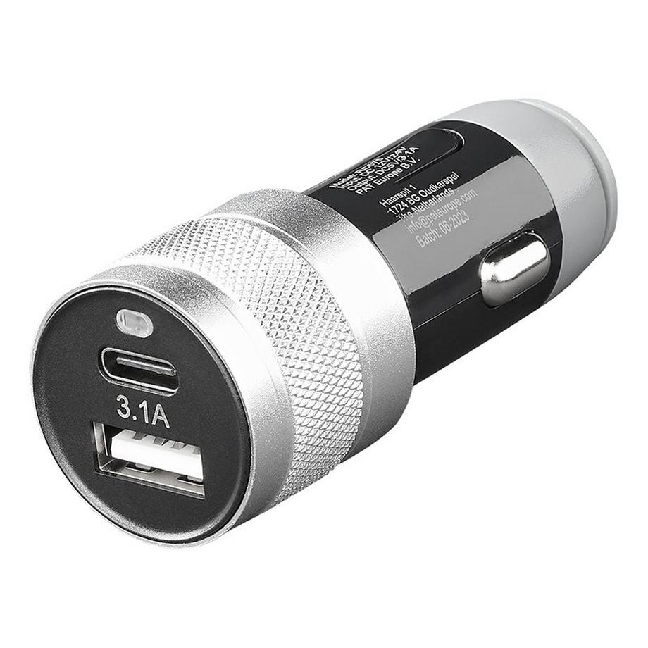 Chargeur USB 2 voies type A + C 12V/24V 3100mA