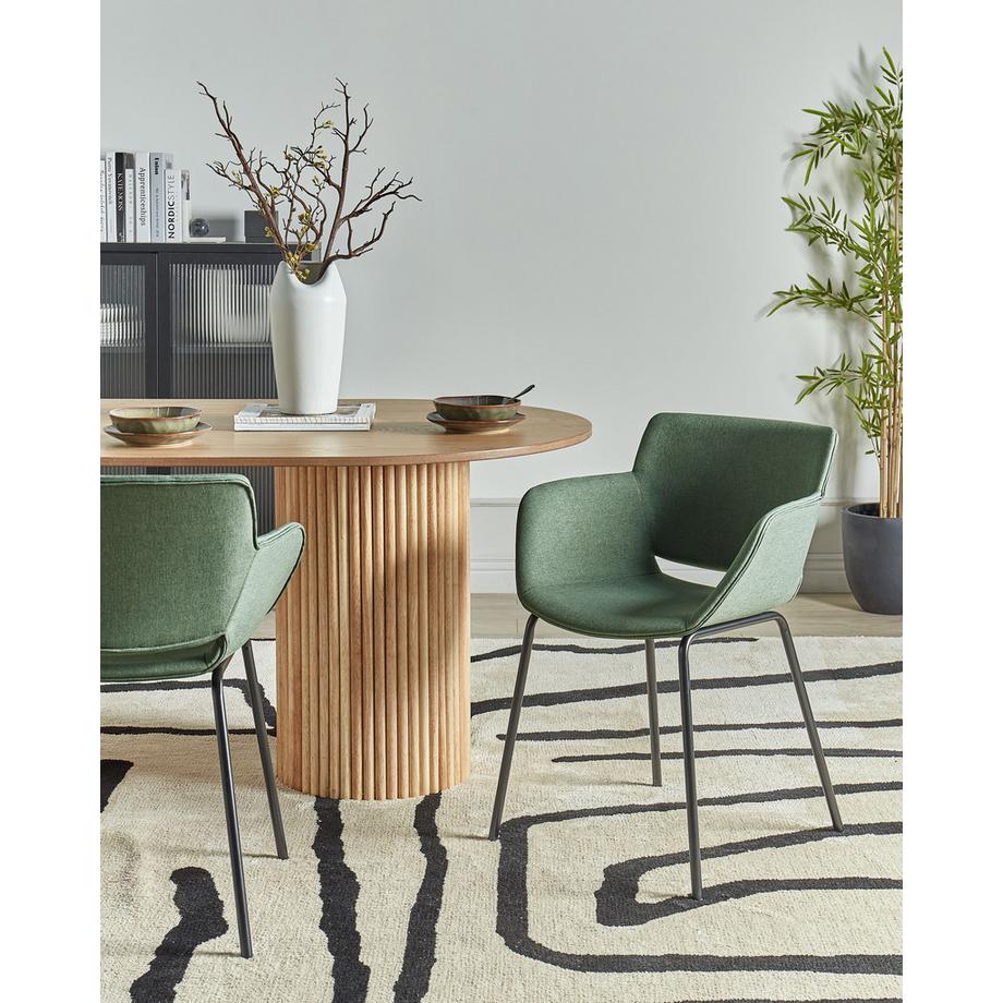 Beliani Esszimmerstuhl 2er Set aus Stoff  AXTEL  