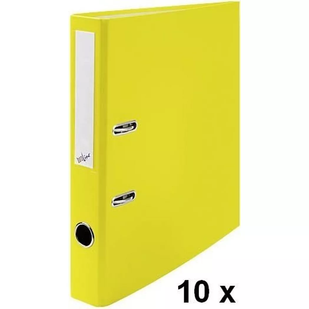 BÜROLINE – Ordner 4cm 670091 gelb, 10 Stück A4, 21cm
