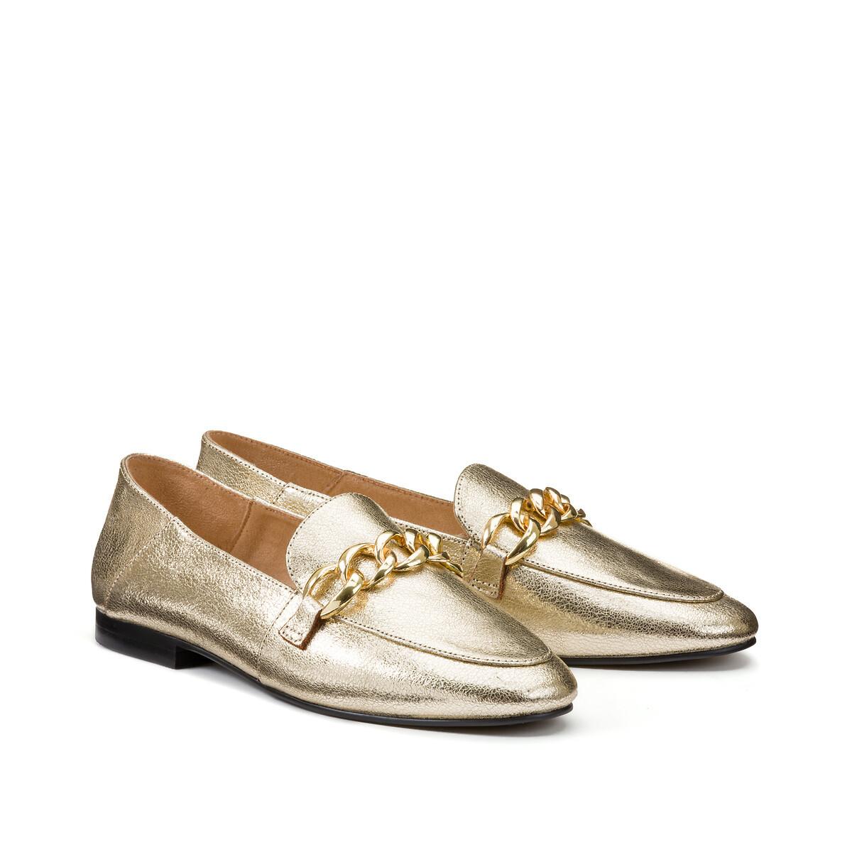 Image of Loafer Mit Zierkette Damen Gold 38