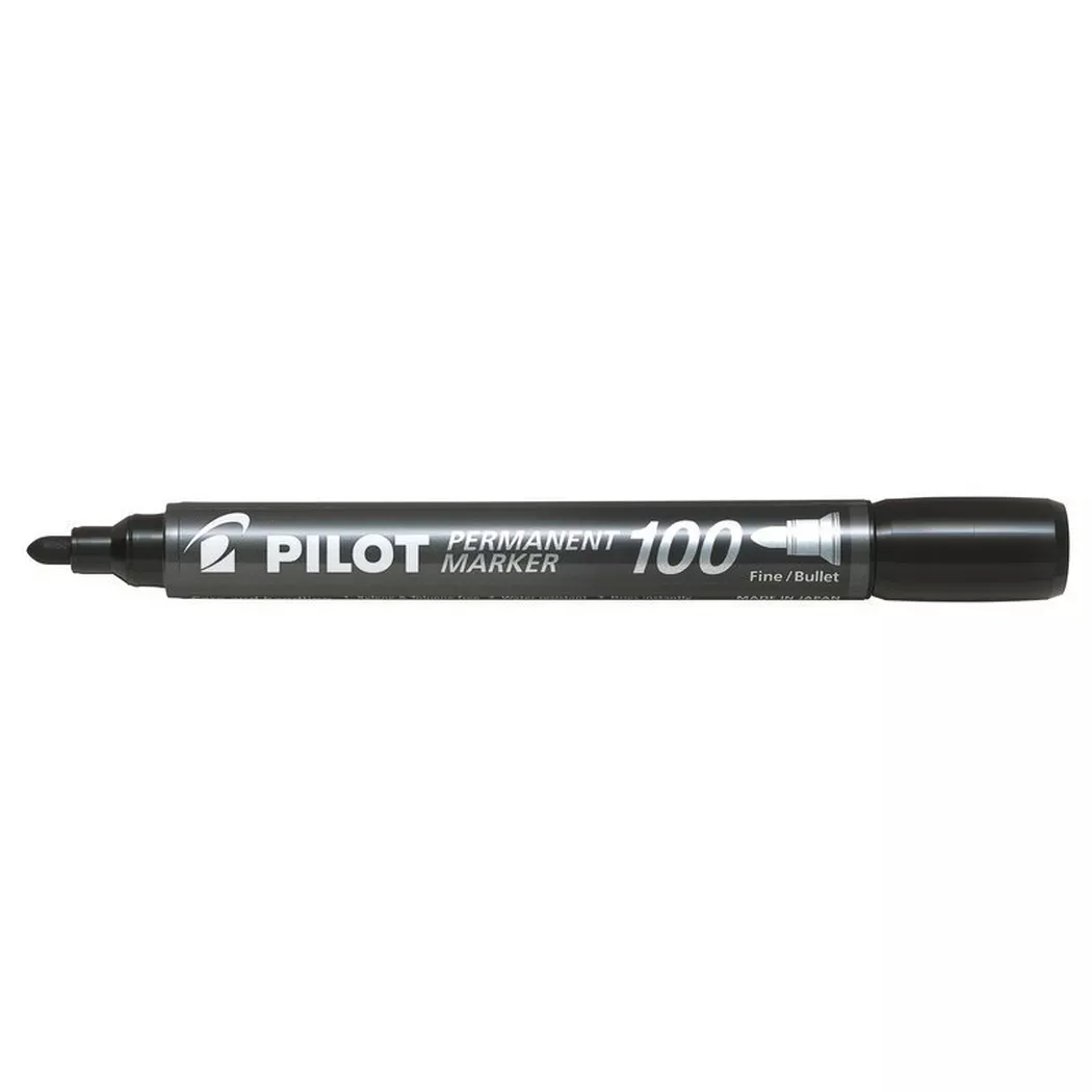 PILOT Permanent-Marker 100, Rundspitze, schwarz