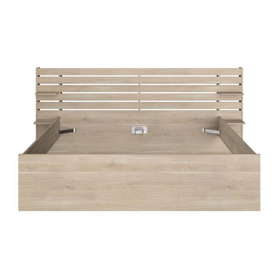 Vente-unique Letto 180 x 200 cm Con vani portaoggetti Naturale + Rete  - TENALIA  