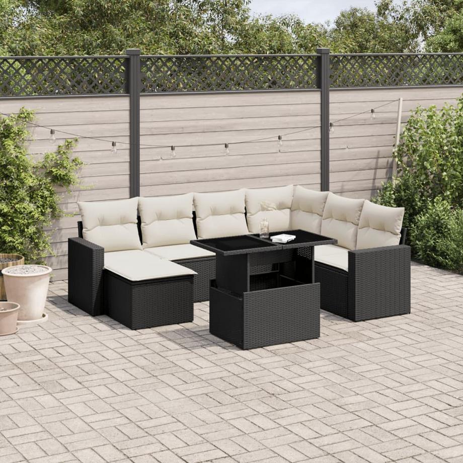 VidaXL Ensemble de canapés de jardin rotin synthétique  