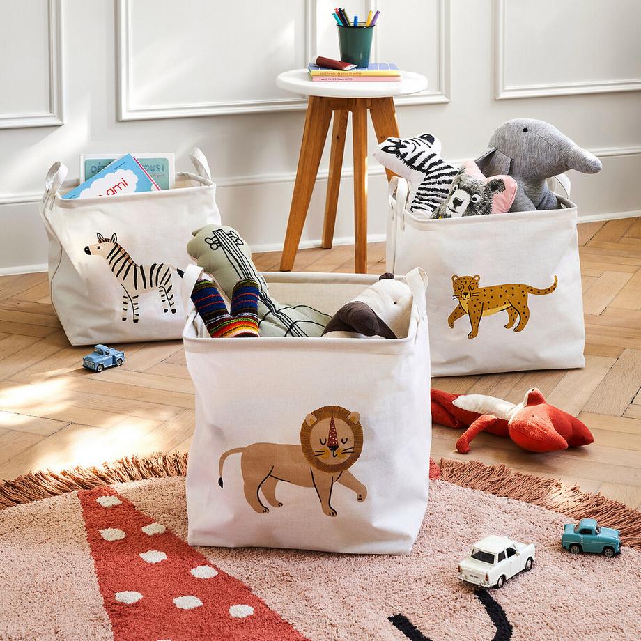 La Redoute Intérieurs Panier cube motif zèbre  