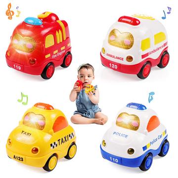 Voiture Push and Go 4 pièces avec lumière et musique