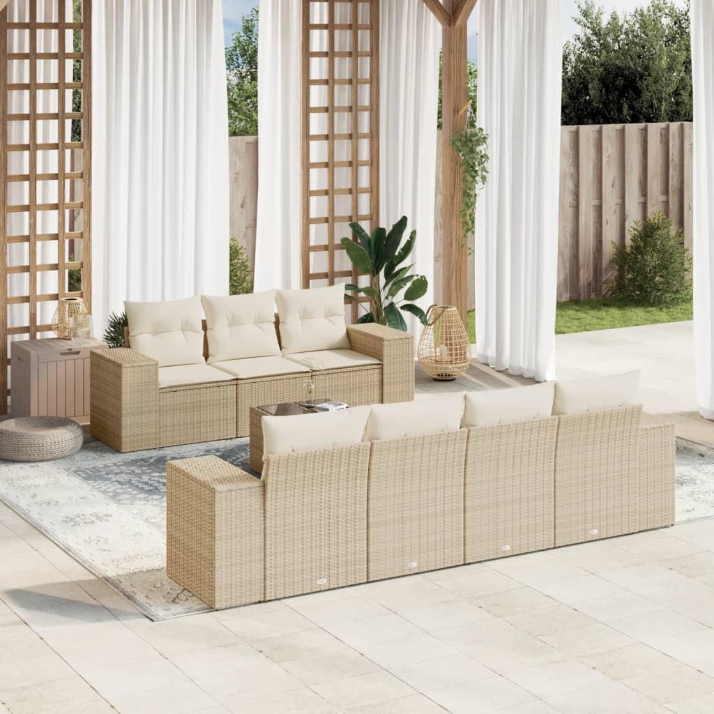 VidaXL Ensemble de canapés de jardin rotin synthétique  