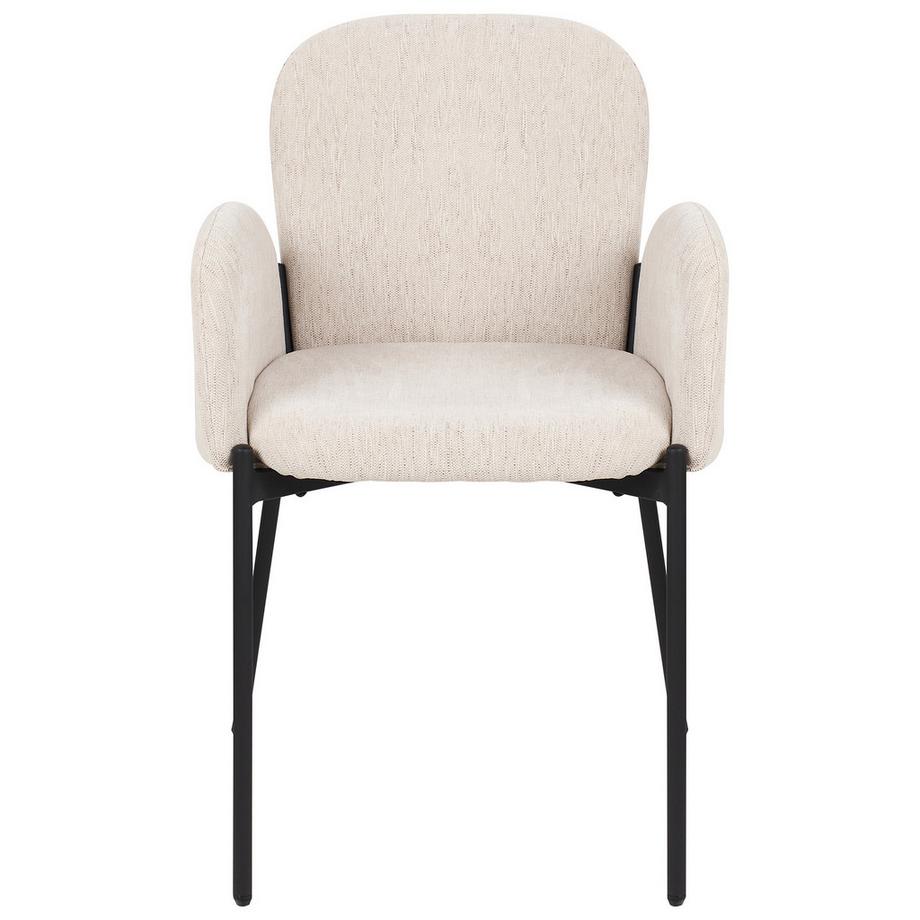 Beliani Lot de 2 chaises de salle à manger en Tissu  ALBEE  