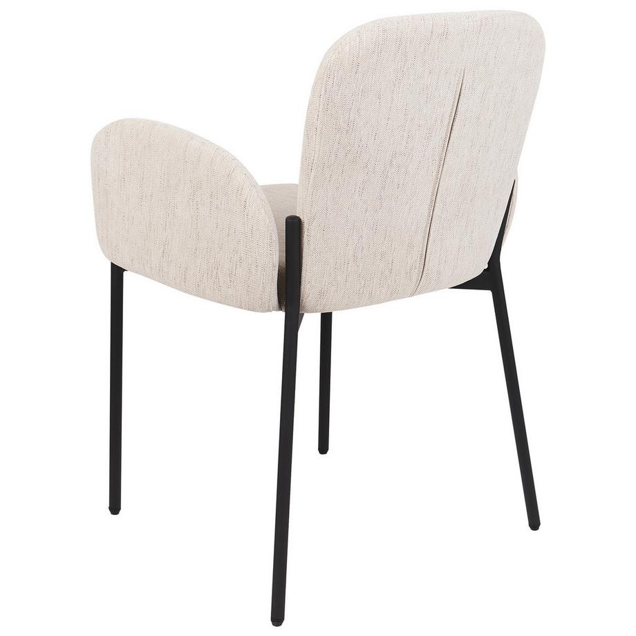 Beliani Lot de 2 chaises de salle à manger en Tissu  ALBEE  