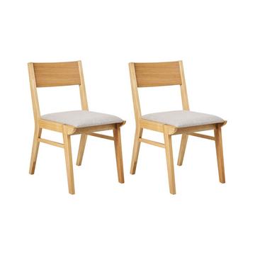 Set di 2 sedie da pranzo en Legno di caucciù Retrò ENOLA