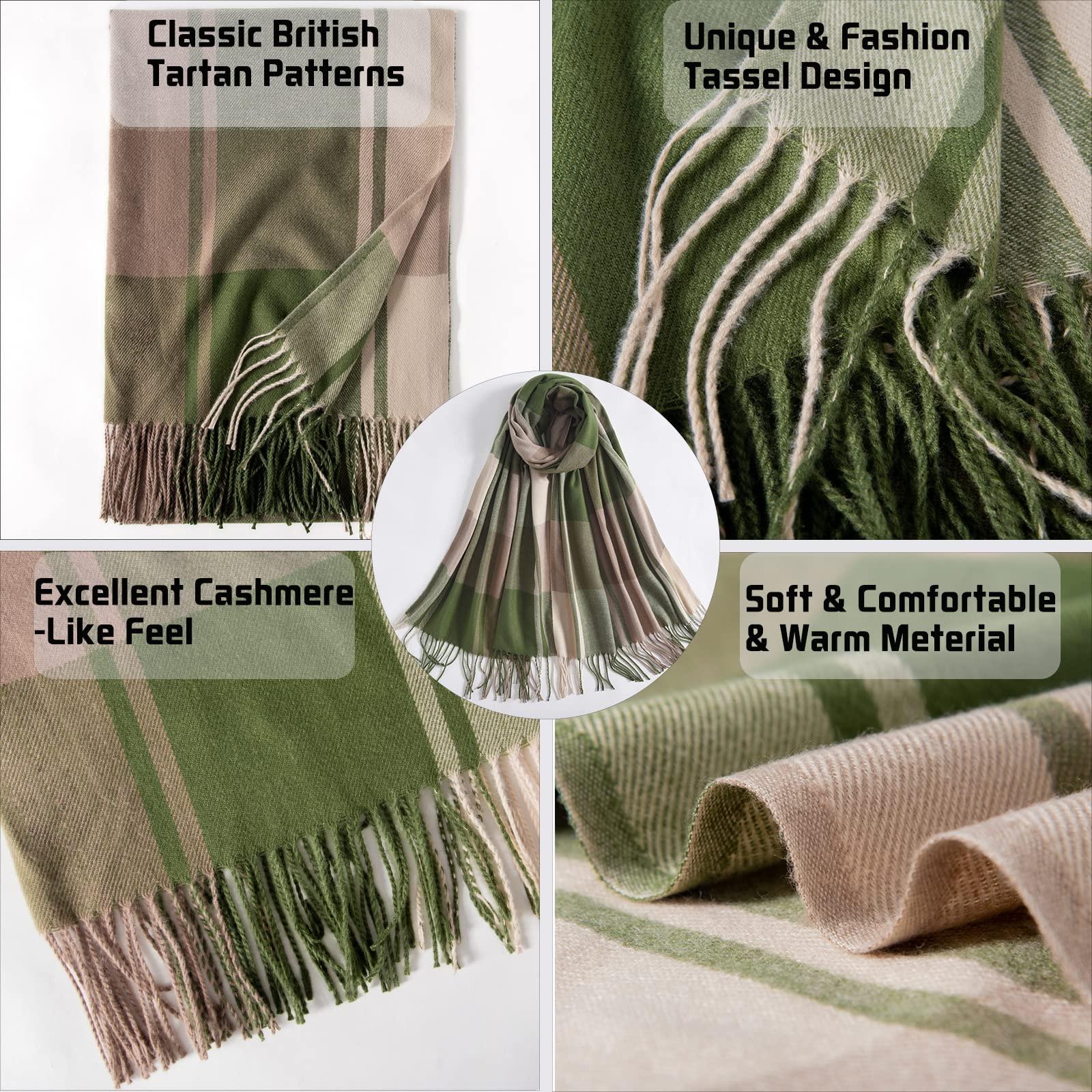 Only-bags.store Karierter Kaschmir-Look Oversized Schal  