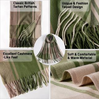 Only-bags.store Karierter Kaschmir-Look Oversized Schal  