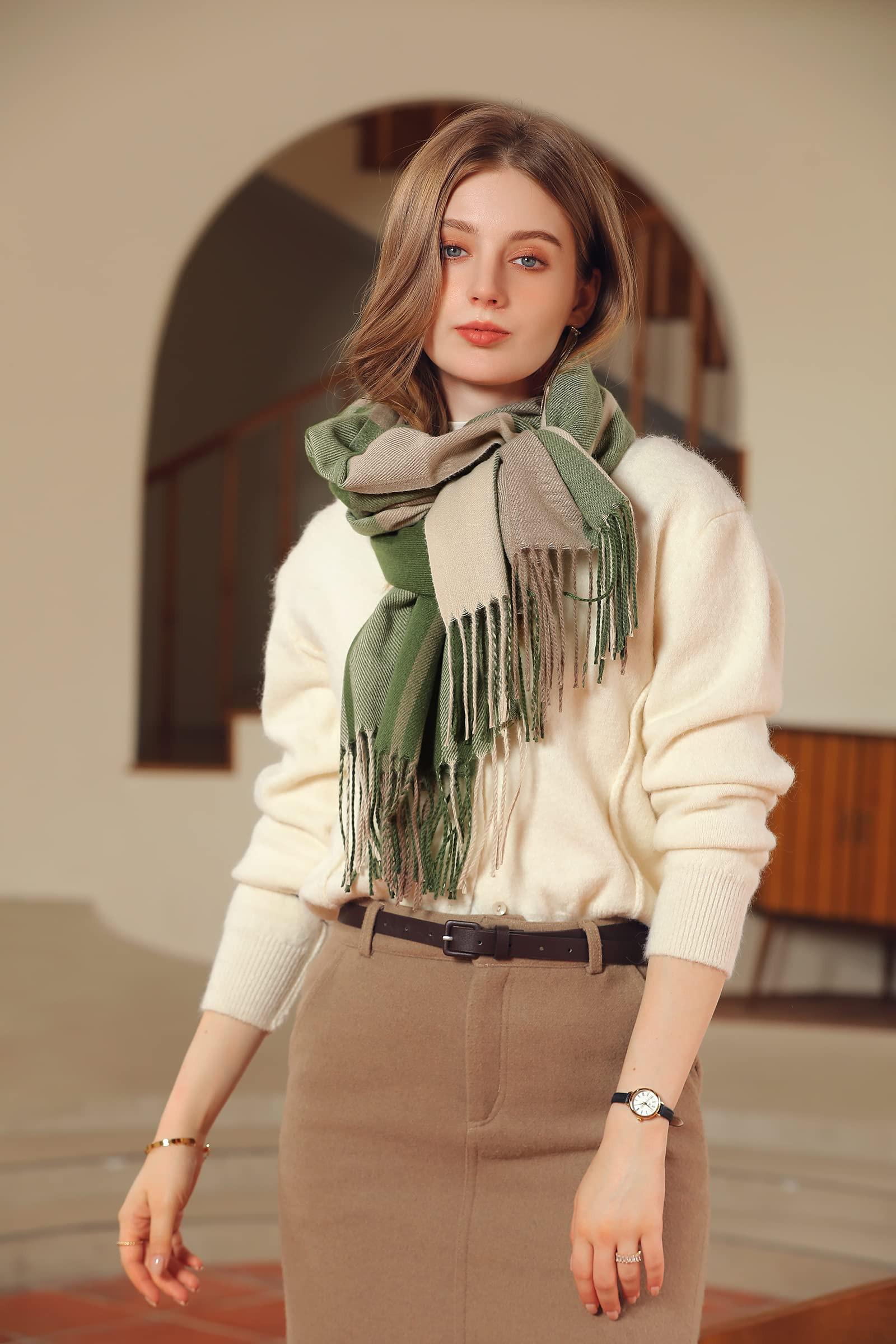 Only-bags.store Karierter Kaschmir-Look Oversized Schal  