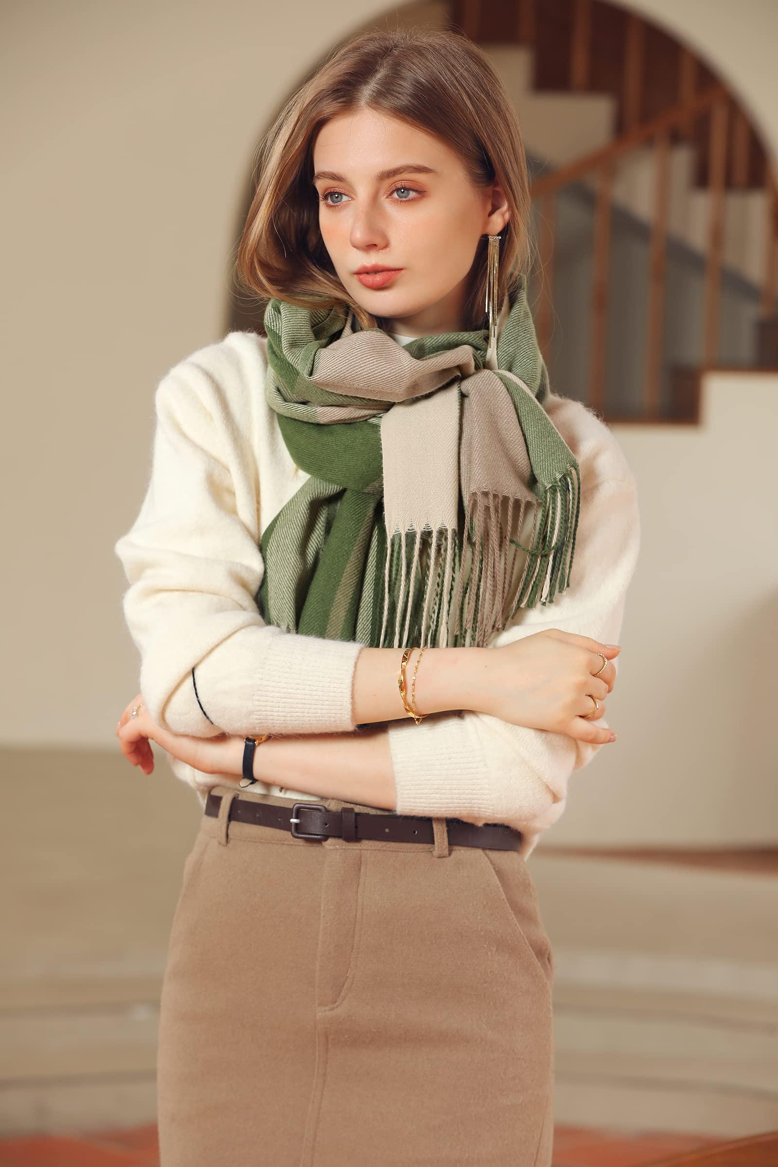 Only-bags.store Karierter Kaschmir-Look Oversized Schal  