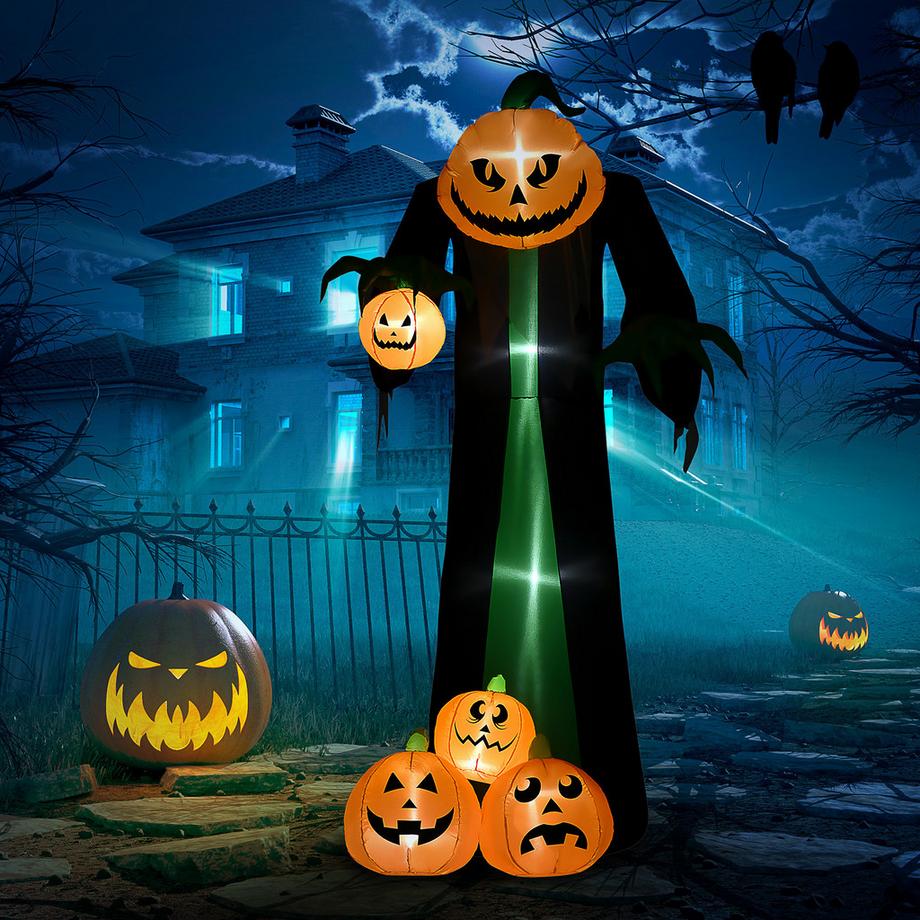HOMCOM Citrouille gonflable d'Halloween  