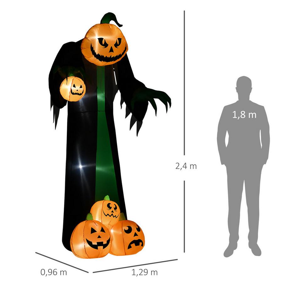 HOMCOM Citrouille gonflable d'Halloween  