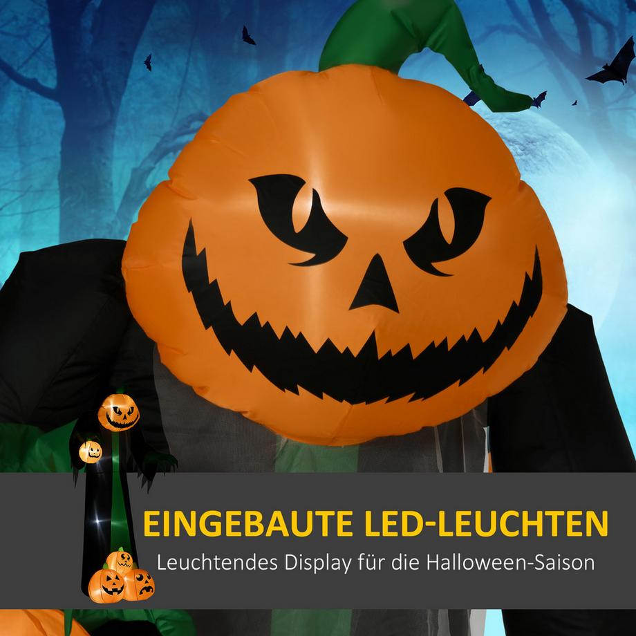 HOMCOM Citrouille gonflable d'Halloween  