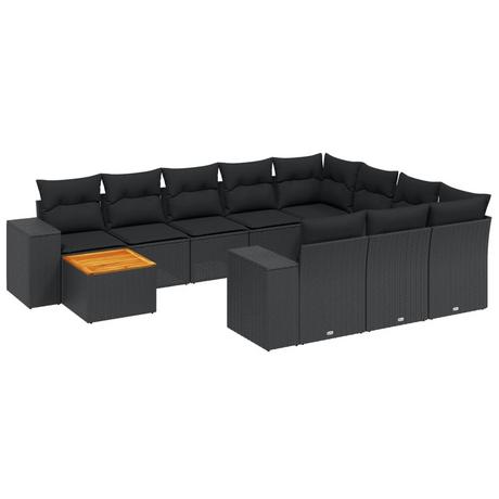 VidaXL set divano da giardino Polirattan  