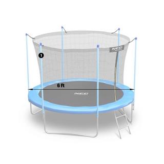 B2X Trampolin-Oberpfosten mit internem Netz, 6 Fuß Neo-Sport  