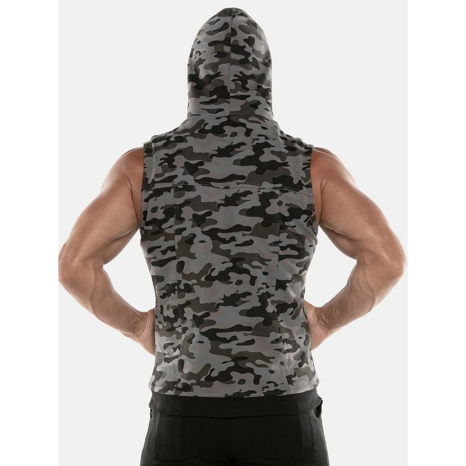 Code22  Ärmellose Kapuzenjacke Cargo 