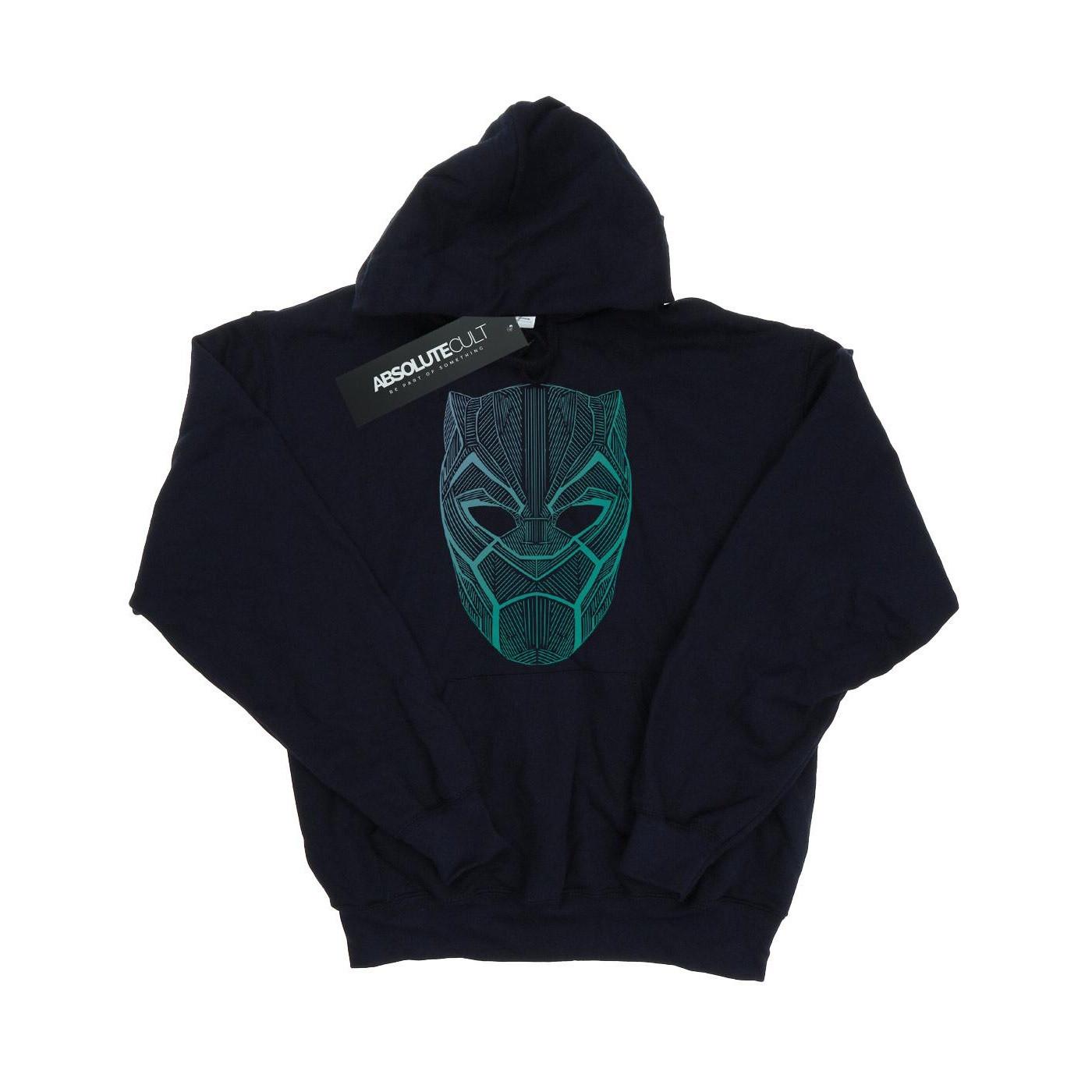 Image of Black Panther Tribal Mask Kapuzenpullover Mädchen Marine 116