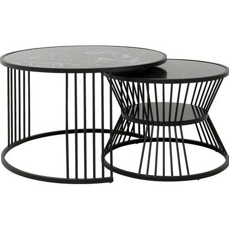 KARE Design Table basse Roma noire (set de 2)  