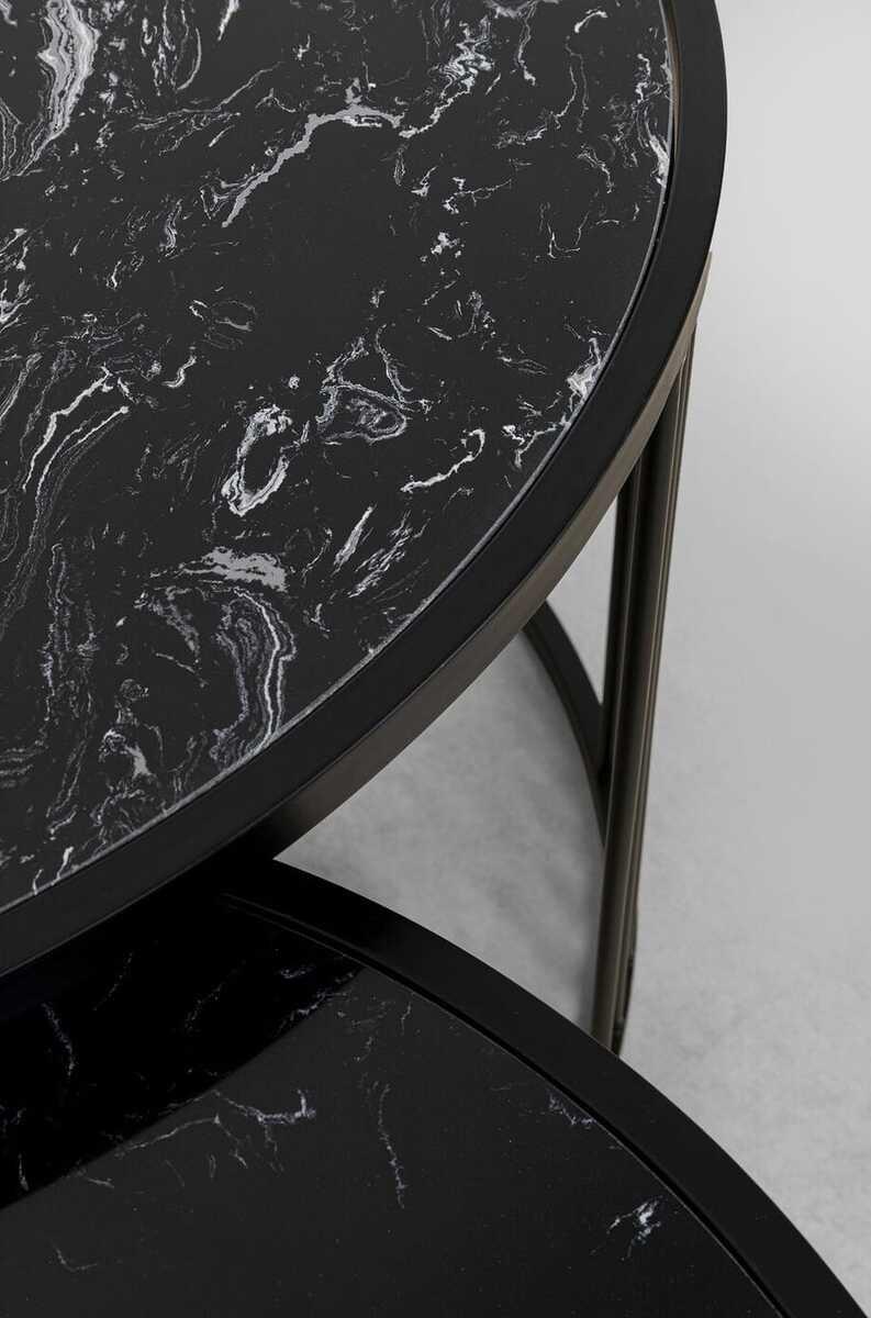 KARE Design Table basse Roma noir (set de 2)  