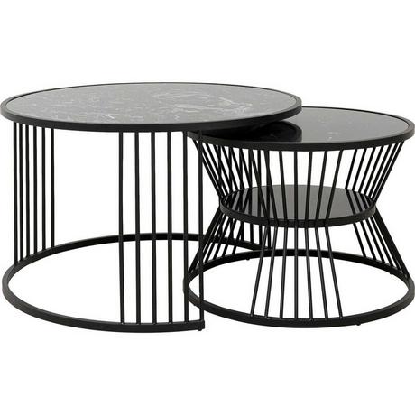 KARE Design Table basse Roma noir (set de 2)  