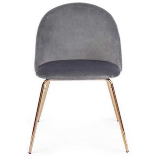 mutoni Chaise rembourrée Tanya Velvet Gris foncé  